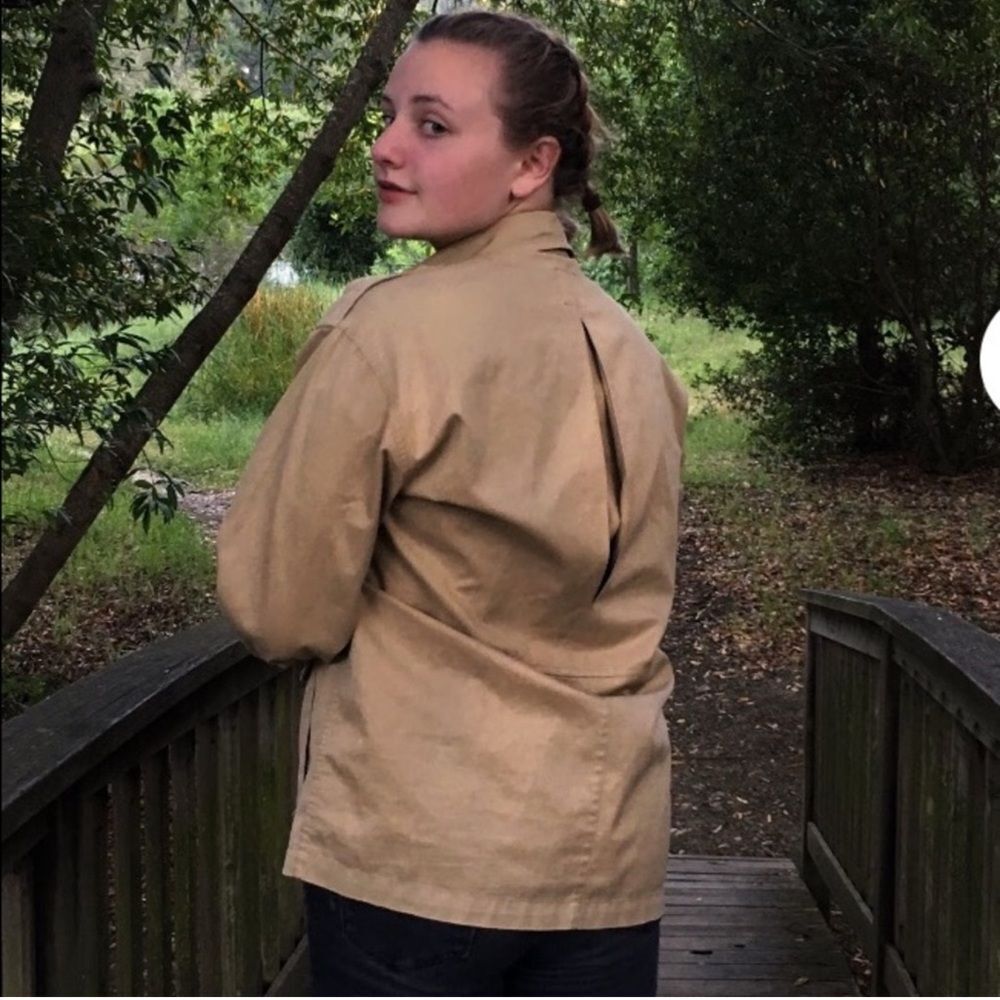 Faconnable Utility Jacket Designed in France Tan Button-Up Size Medium - Picture 4 of 4